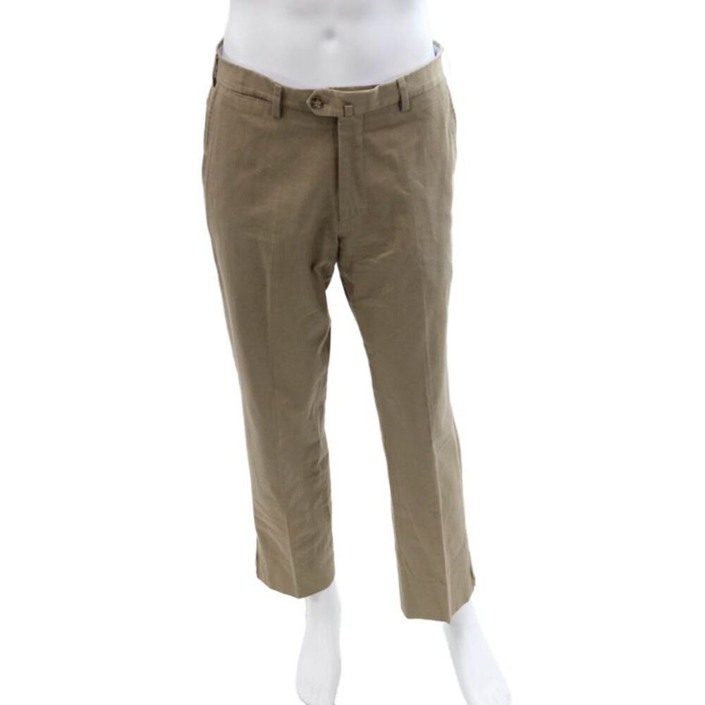 Eredi Pisano Mens Chinos Beige Button Cotton Size 50